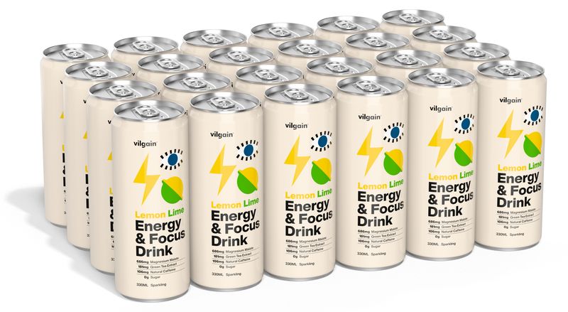 Vilgain Energy & Focus Drink –  24× citron a limetka 330 ml Obrázek