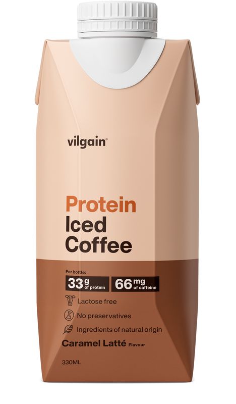 Levně Vilgain Protein Iced Coffee – karamelové latté 330 ml