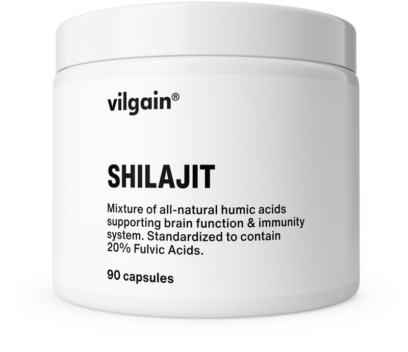 Levně Vilgain Shilajit – 20% extrakt kyseliny fulvové 90 kapslí