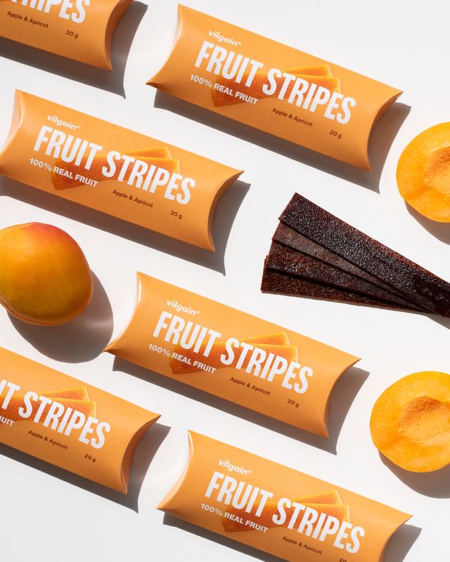 Vilgain Fruit Stripes Jablko a marhuľa 20 g Obrázek