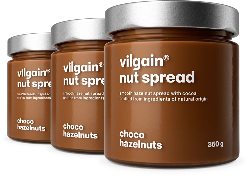 Vilgain Nut Spread –  3× lieskové orechy s čokoládou 350 g