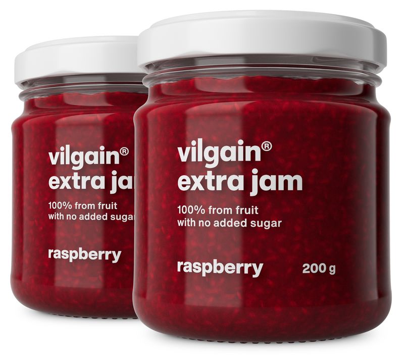 Vilgain Extra džem – 2× malina bez přidaného cukru 200 g