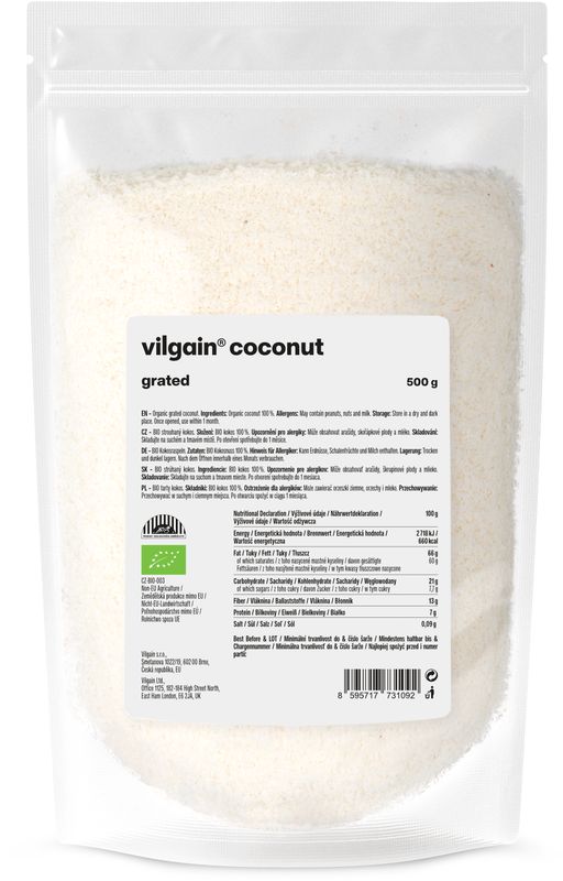 Levně Vilgain Kokos strouhaný BIO – 500 g