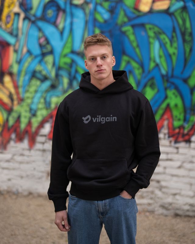 Vilgain Official Logo Hoodie S Černá Obrázek