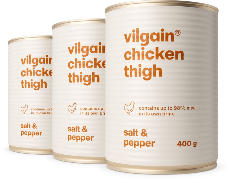 Levně Vilgain Kuřecí stehno v nálevu – 3× se solí a pepřem 400 g