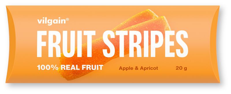 Vilgain Fruit Stripes Jablko a marhuľa 20 g Obrázek