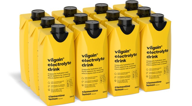Vilgain Electrolyte Drink –  12× mandarinka s citronem 500 ml