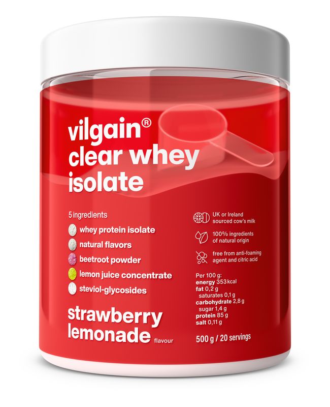 Vilgain Clear Whey Isolate Strawberry lemonade 500 g Obrázek
