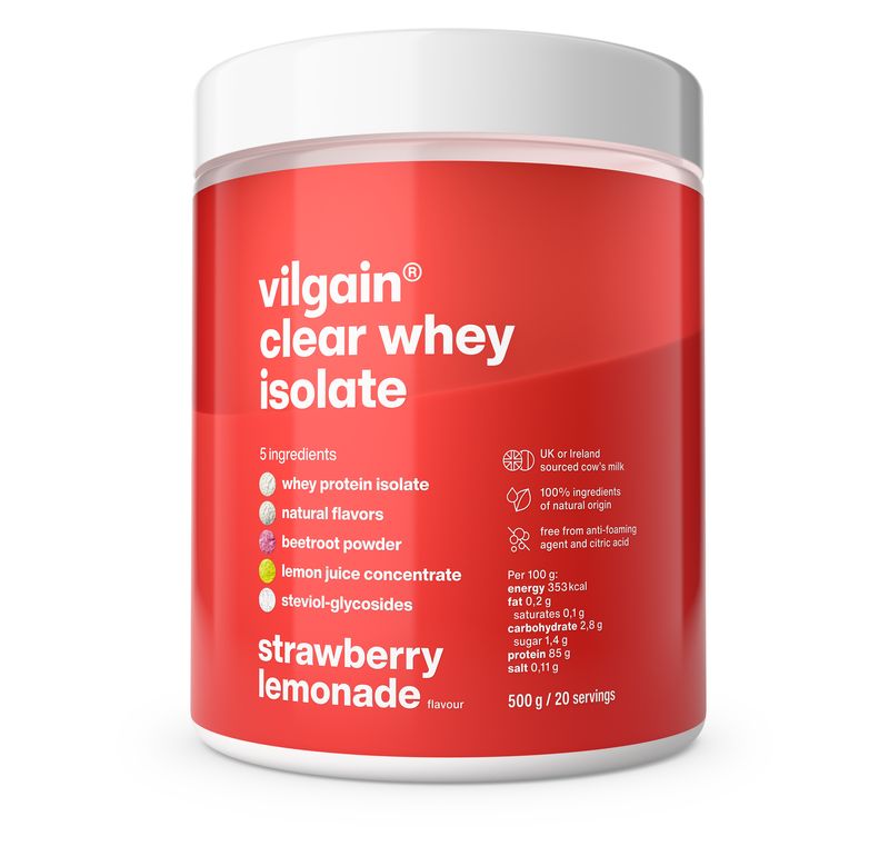 Vilgain Clear Whey Isolate – 3× Strawberry lemonade 500 g