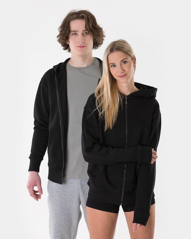 Vilgain Zip Brushed Hoodie L black Obrázek