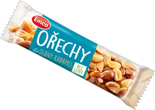 Emco Tyčinka s orechmi – slaný karamel 35 g