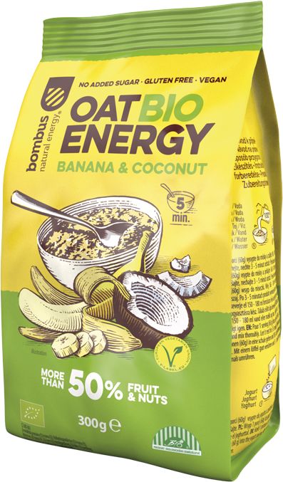 Bombus Oat Energy BIO – banán/kokos 300 g