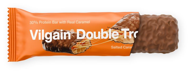 Levně Vilgain Double Trouble Protein Bar – Arašídy se slaným karamelem 55 g