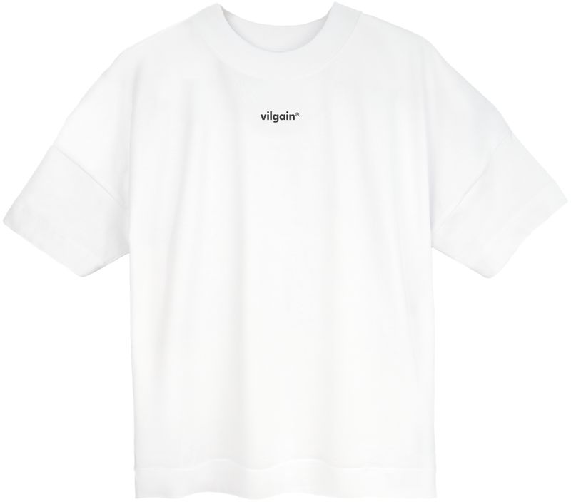 Vilgain Boxy Logotype Tee XS White