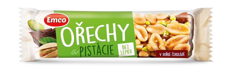 Emco Tyčinka s orechmi – pistácie 35 g