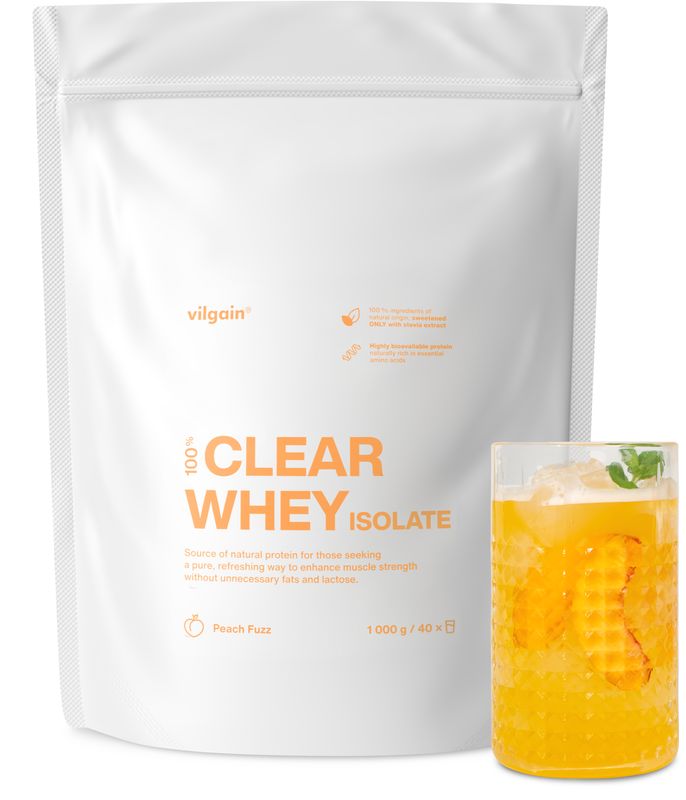 Vilgain Clear Whey Isolate – Peach fuzz 1000 g akciós termékkép 1