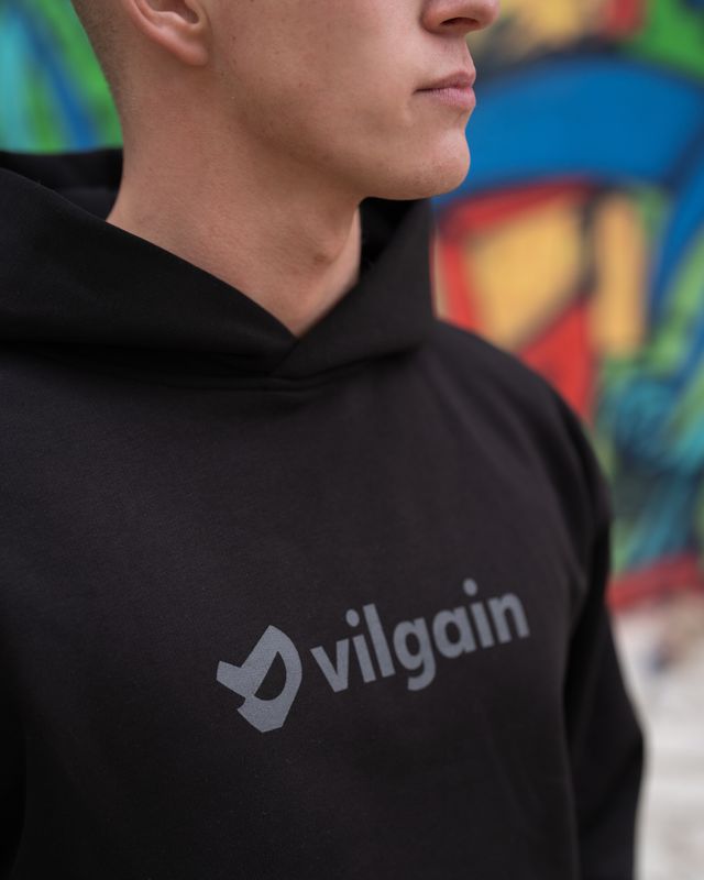 Vilgain Official Logo Hoodie S Černá Obrázek