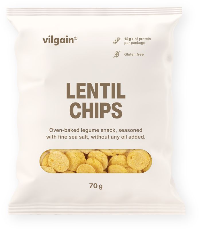 Vilgain Luštěninové chipsy BIO čočkové 70 g