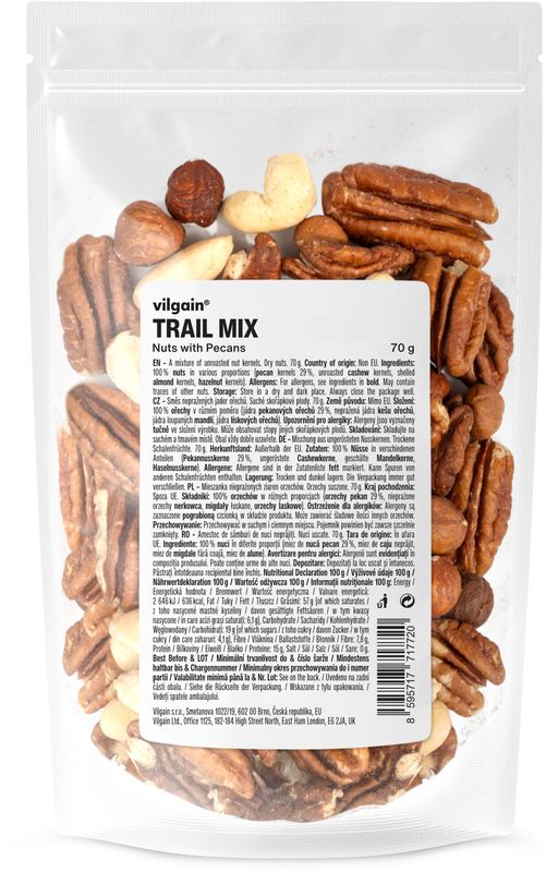 Vilgain Trail Mix pekanový ořech 70 g