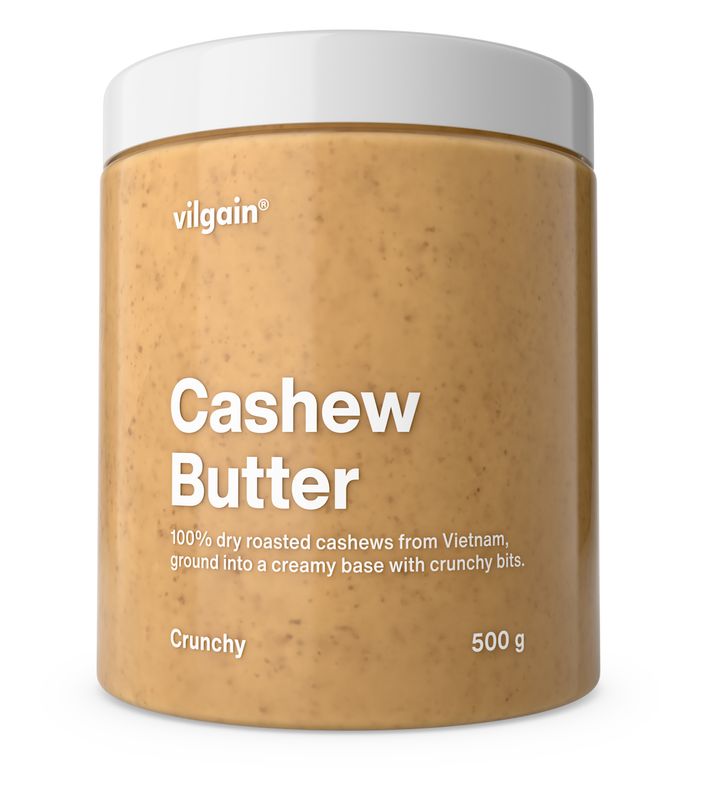 Vilgain 100 % Kešu maslo – chrumkavé kešu oriešky 500 g
