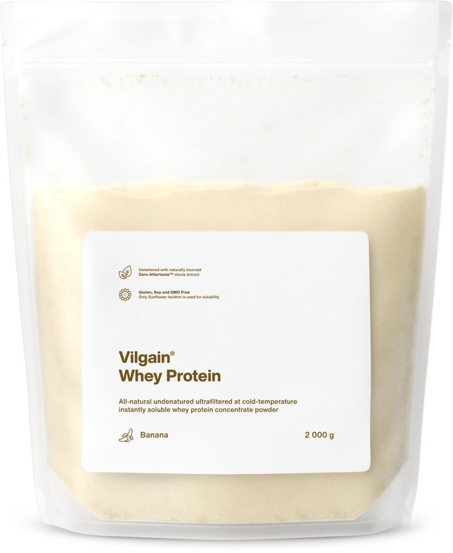 Vilgain Whey Protein banán 2000 g Obrázek