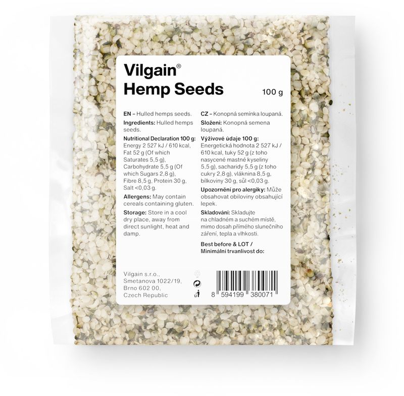 Vilgain Konopná semínka –  3× 100 g