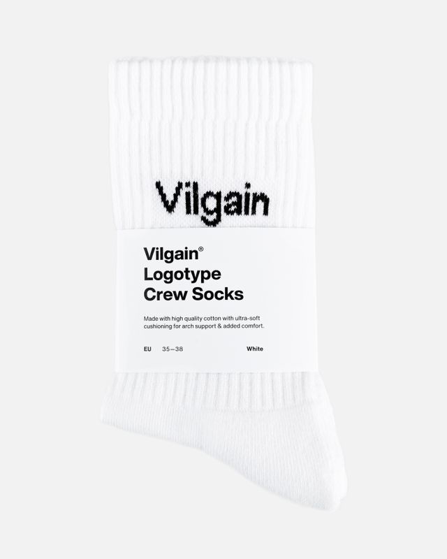 Vilgain Logotype Crew Socks 39 - 42 1 pár white Obrázek