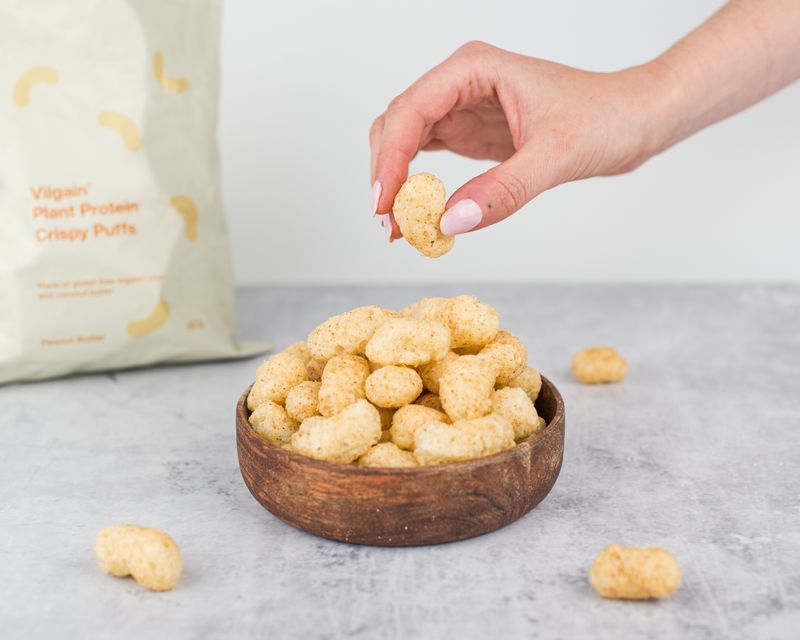 Vilgain Plant Protein Crispy Puffs BIO arašídové máslo 50 g Obrázek