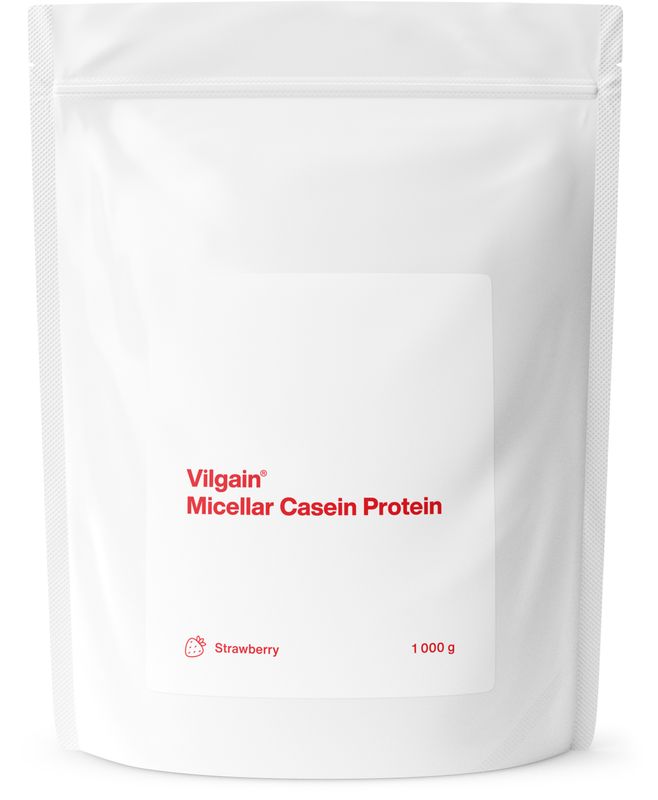 Vilgain Micellar Casein Protein jahoda 1000 g Obrázek