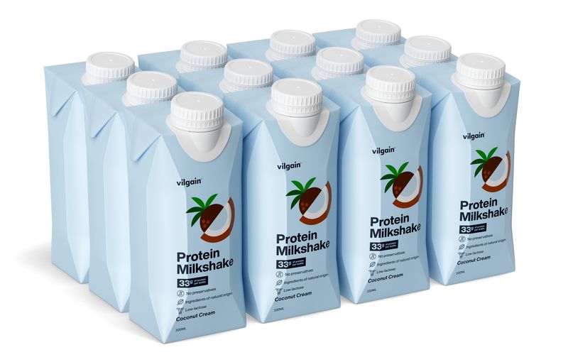 Levně Vilgain Protein Milkshake – 12× kokosový krém 330 ml