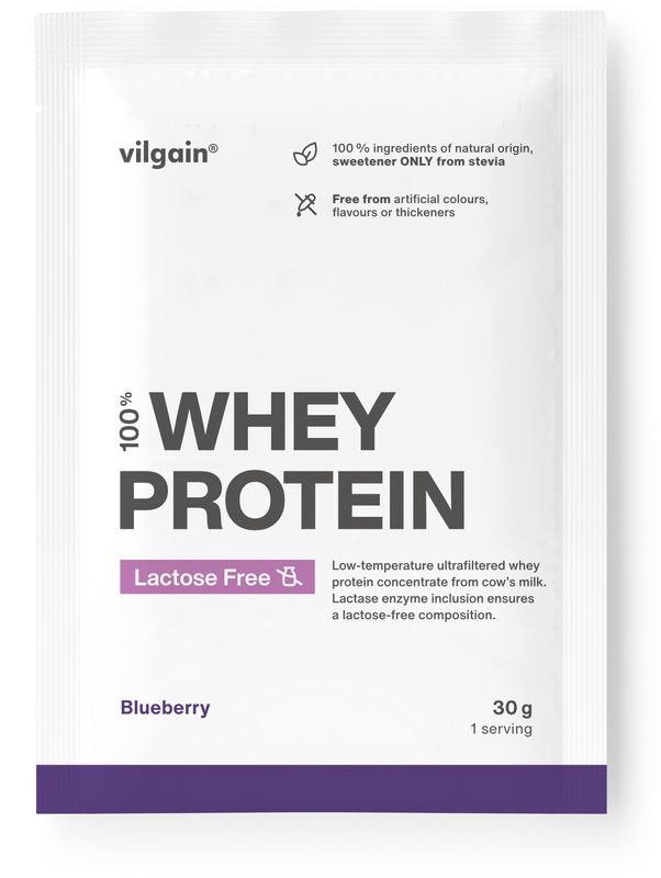 Vilgain Lactose Free Whey Protein borůvka 30 g Obrázek