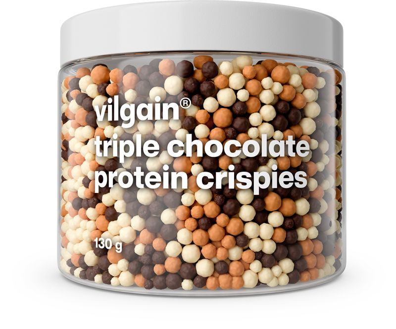 Vilgain Protein Crispies – trojitá čokoláda 130 g