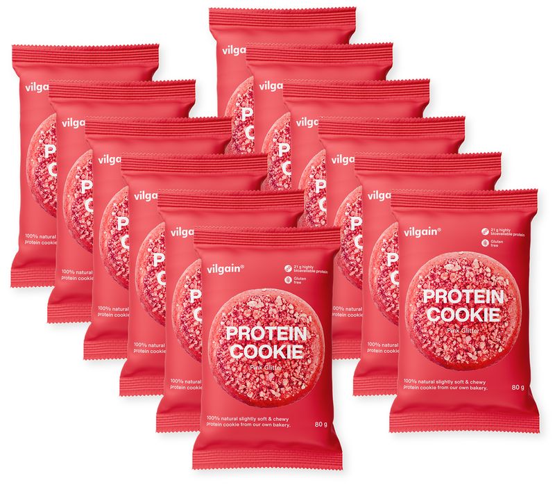 Vilgain Protein Cookie –  12× Pink glitter 80 g Obrázek