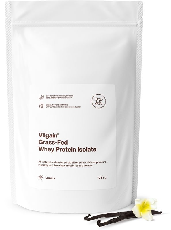 Vilgain Grass-Fed Whey Protein Isolate vanilka 500 g Obrázek