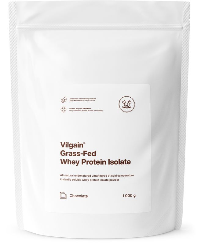 Vilgain Grass-Fed Whey Protein Isolate čokoláda 1000 g Obrázek