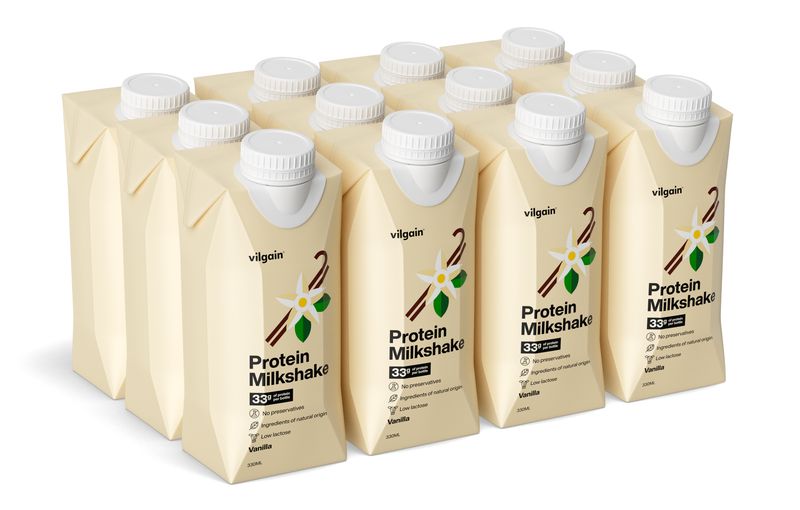Levně Vilgain Protein Milkshake – 12× vanilka 330 ml