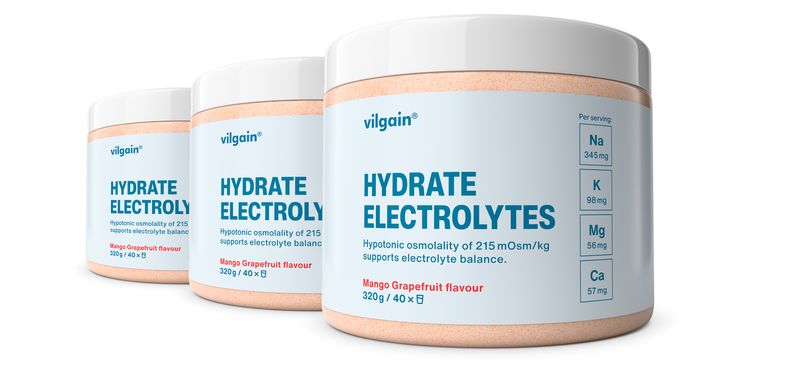 Vilgain Elektrolyty –  3× Mango a grep 320 g Obrázek