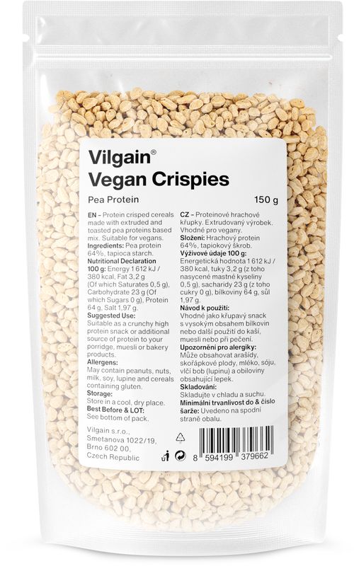 Vilgain Vegan Crispies –  3× 150 g