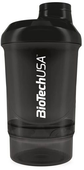 BioTech USA Shaker Nano – černá 300 + 150 ml