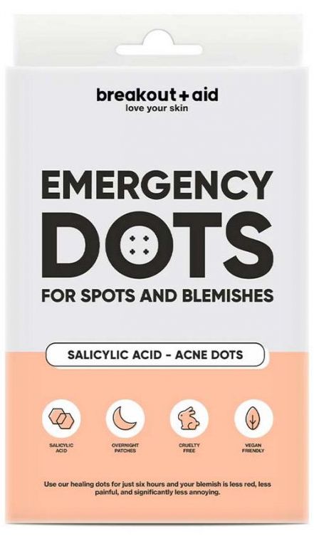 Breakout+aid Náplasti na lokální ošetření akné s kyselinou salicylovou – 72 kusů