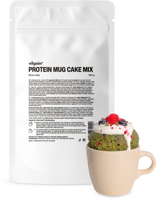 Vilgain Protein Mug Cake Mix mechový dort 420 g Obrázek