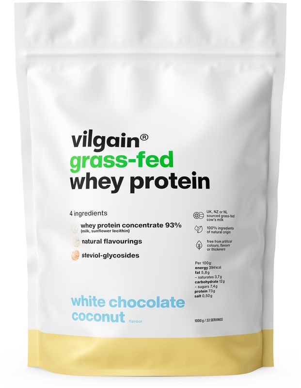 Levně Vilgain Grass-Fed Whey Protein – bílá čokoláda a kokos 1 000 g