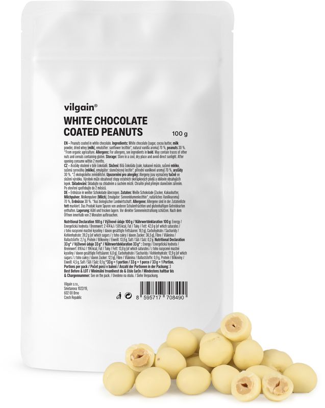 Vilgain Arašídy v bílé čokoládě 100 g
