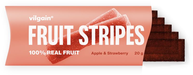 Vilgain Fruit Stripes Jablko a jahoda 20 g Obrázek