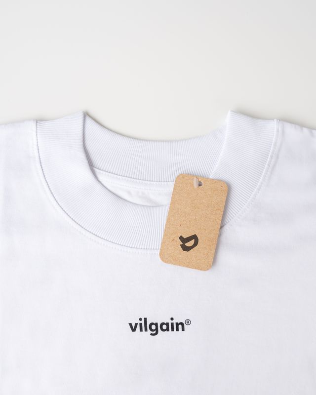 Vilgain Boxy Logotype Tee XS White Obrázek