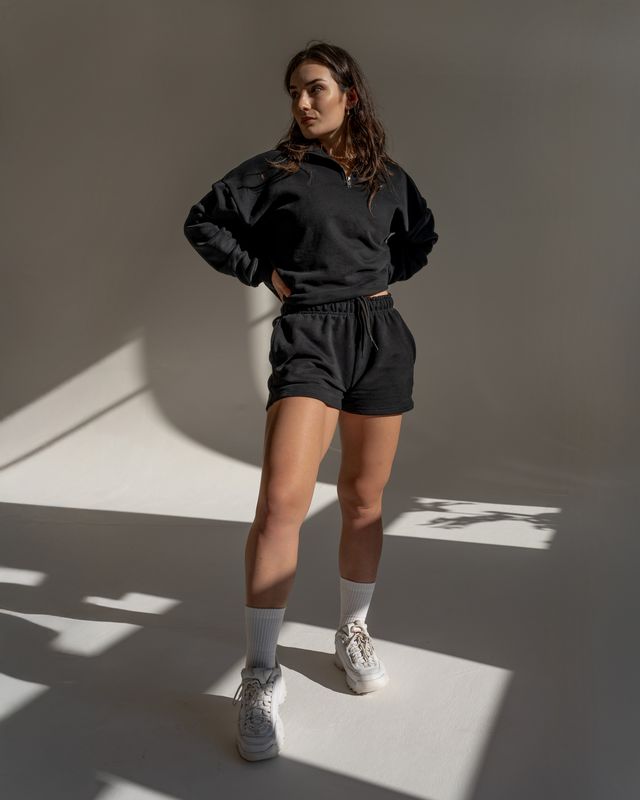 Vilgain Cotton Sweat Shorts – S Jet black Obrázek