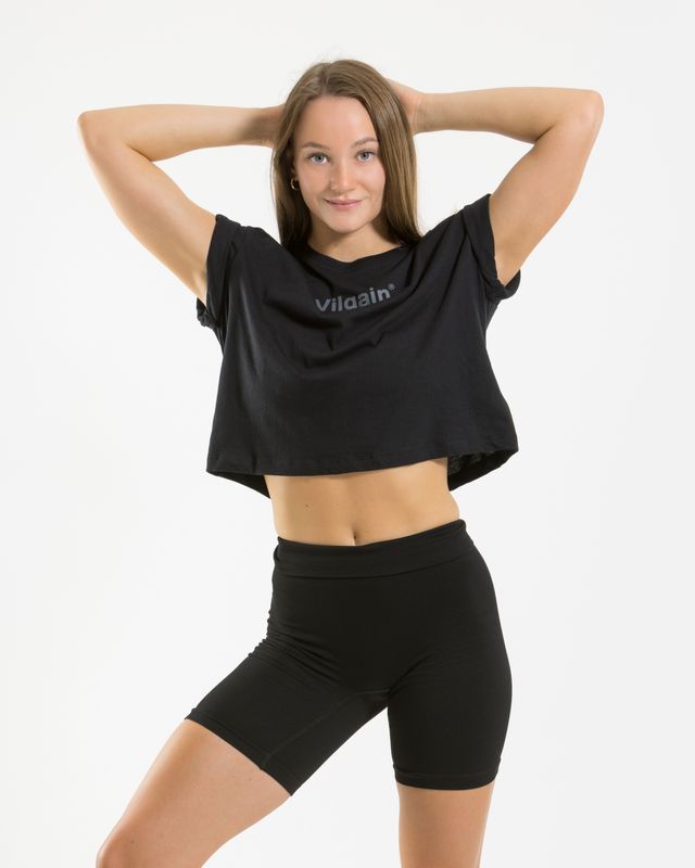 Vilgain Logotype Crop Top L Černá Obrázek