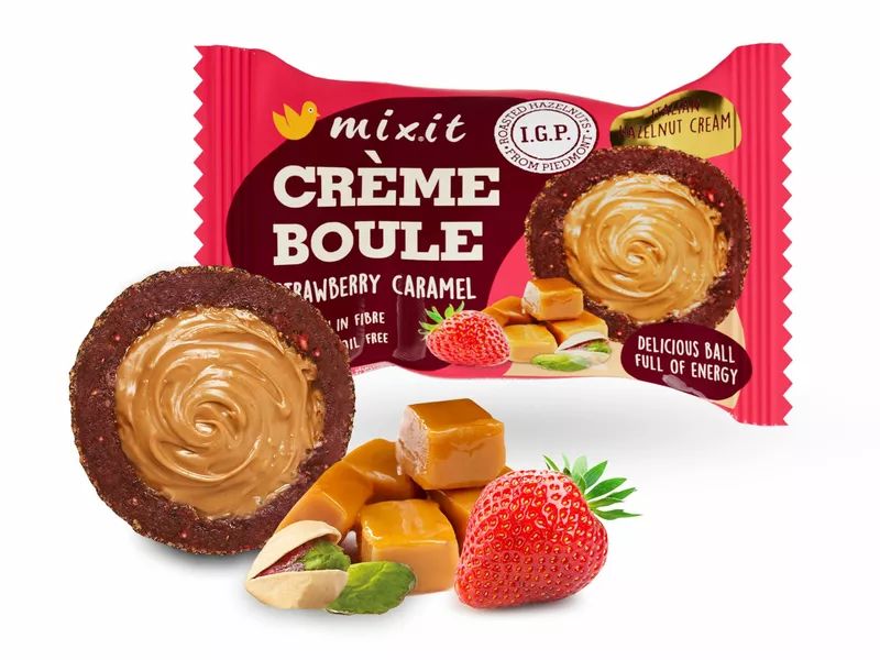 Mixit Créme guľe – jahoda/karamel 30 g