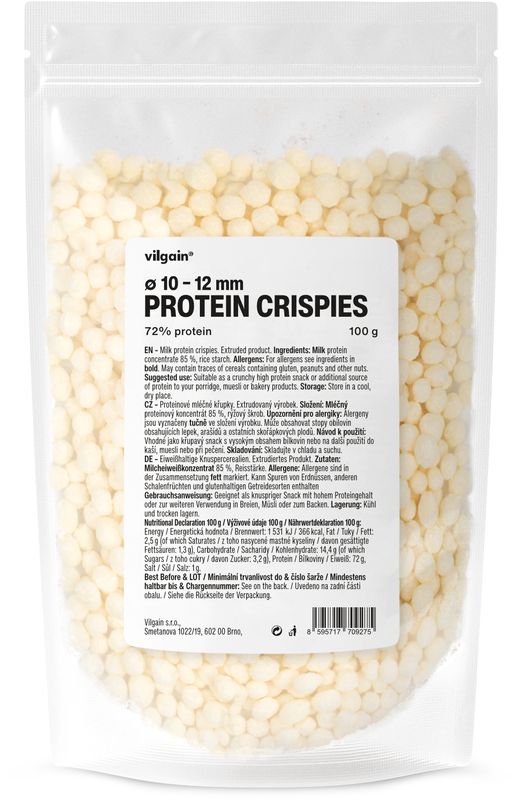 Vilgain Protein Crispies XL bez příchutě 100 g