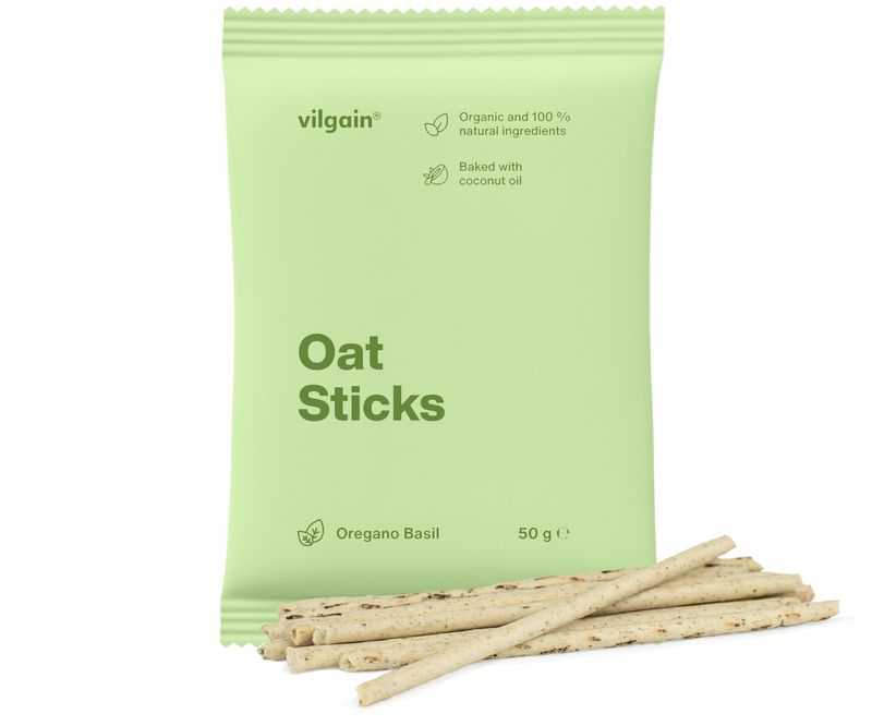 Vilgain Oat Sticks BIO oregáno a bazalka 50 g Obrázek